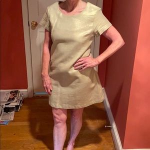Linen metallic dress